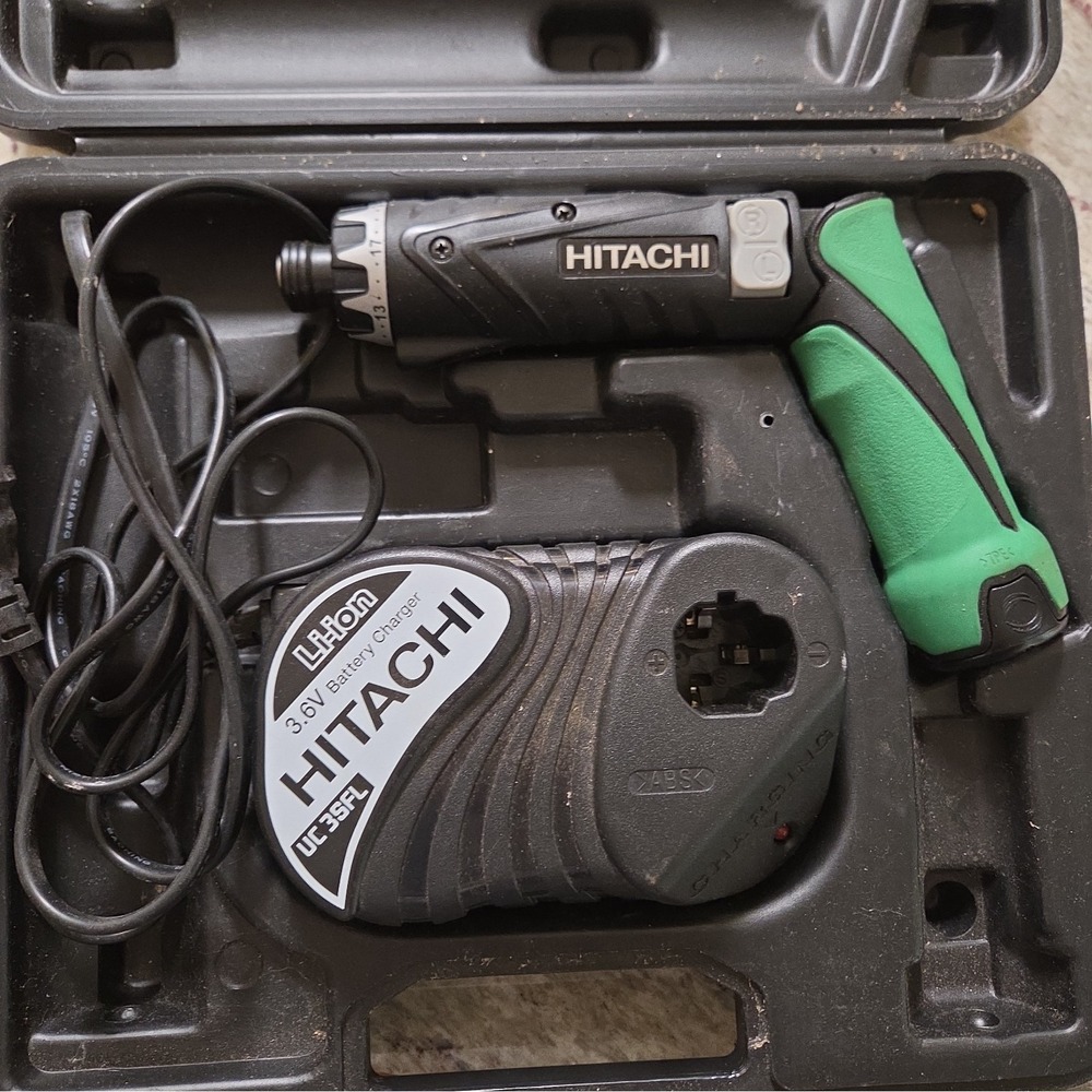 Hitachi Metabo HPT DB3DL2 3.6V Li-Ion Screwdriver + Charger + Battery + Case